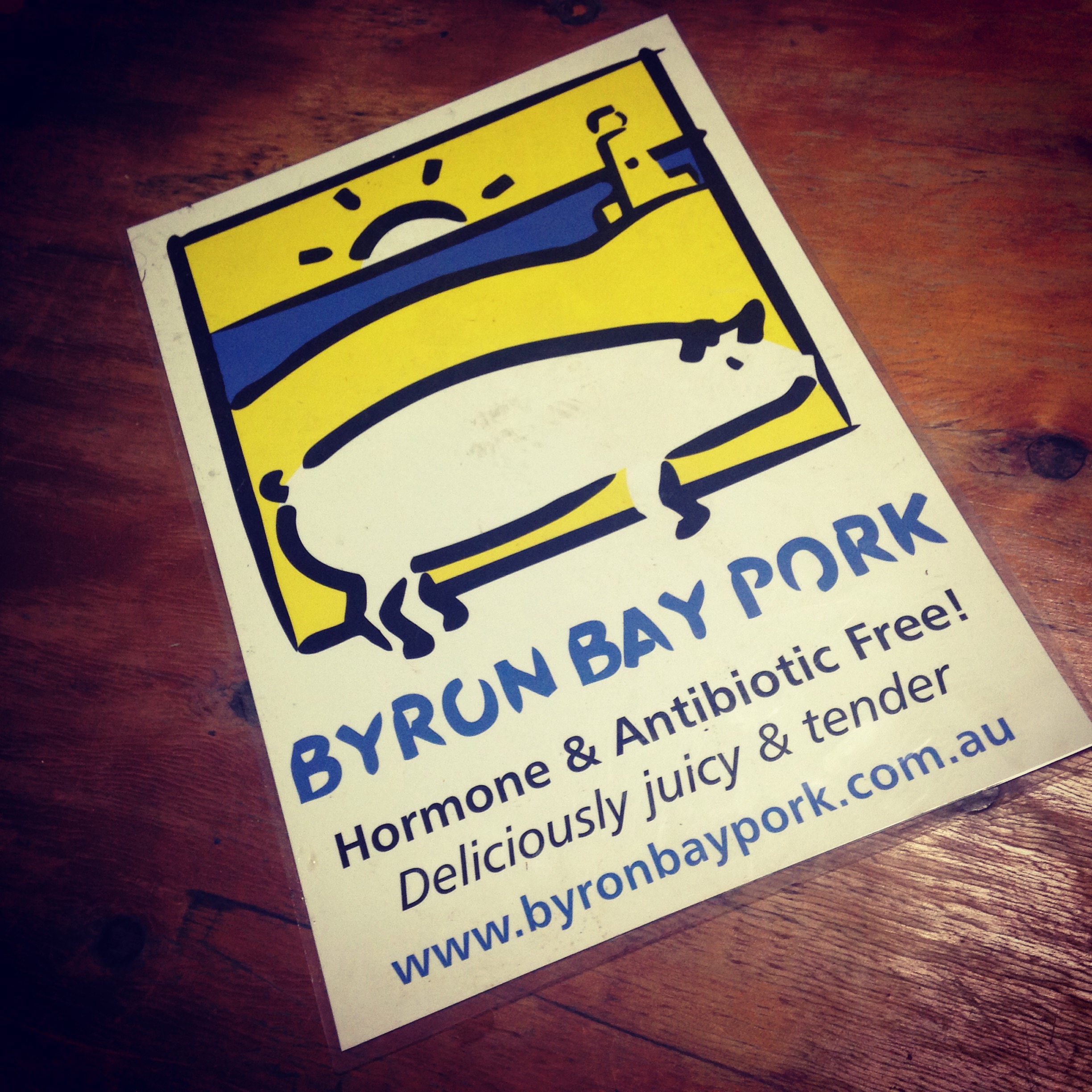 We Use Only Award Winning Byron Bay Pork